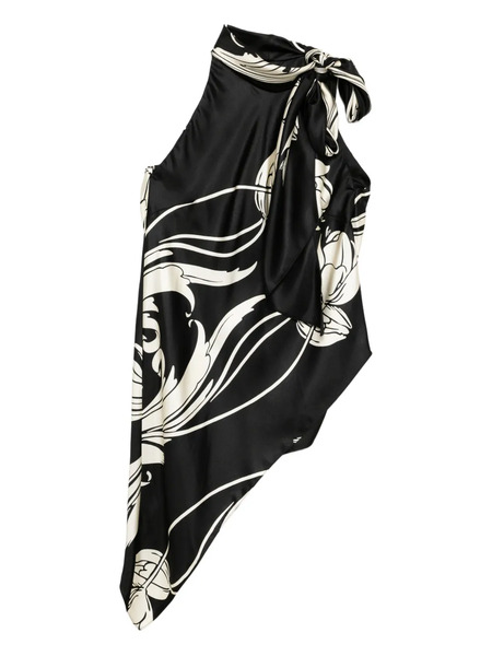  Monse Draped Scarf Top - Black 