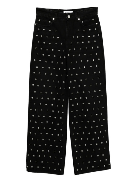  Monse Eyelet-embellished Jeans - Black 