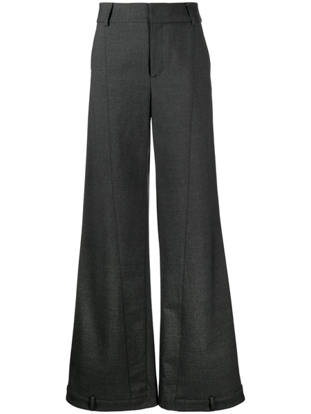  Monse High-waisted Cotton Wide-leg Trousers - Grey 