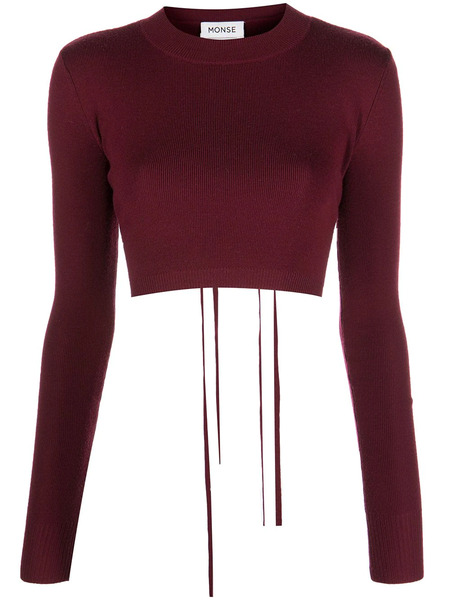  Monse Lace-up Detail Sweatshirt - Red 
