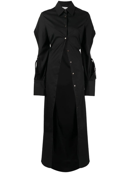  Monse Long Cotton Shirt - Black 