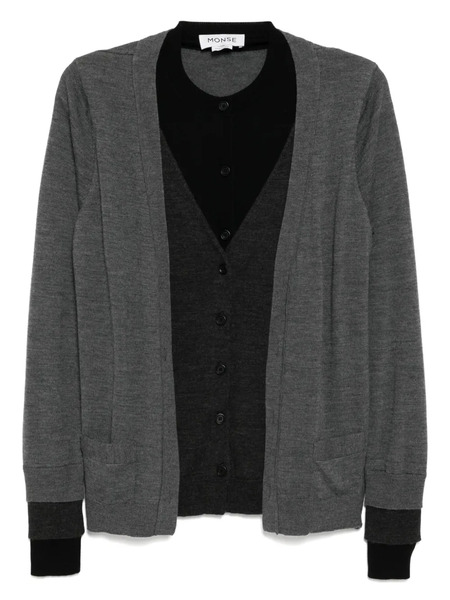  Monse Panel Detailing Cardigan - Grey 