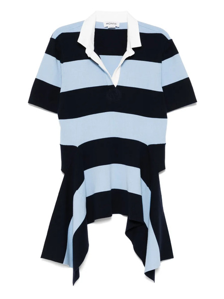 Monse Striped Cascade Jumper - Blue 