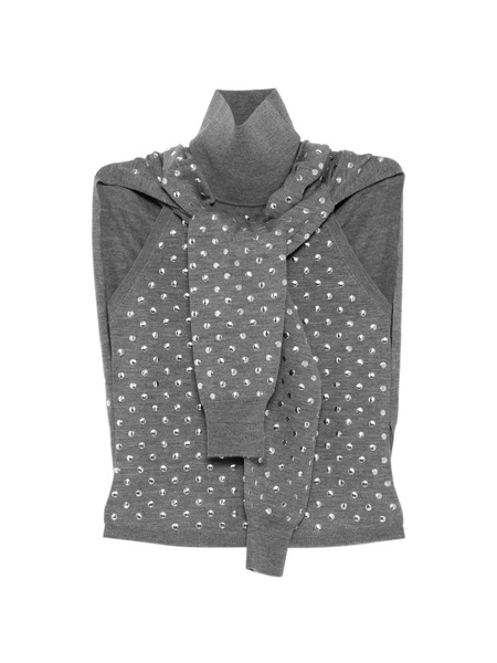  Monse Studded Halter Neck Top - Grey 