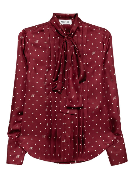  Monse Tie-neck Cowl-back Shirt - Red 