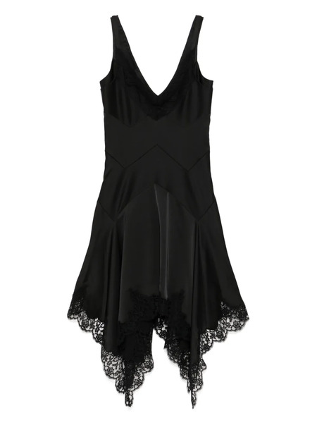  Monse Triangle Laced Mini Dress - Black 
