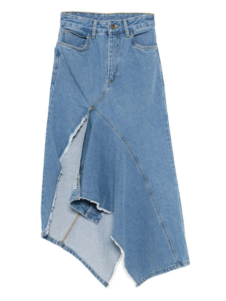  Monse Twisted Denim Skirt - Blue 