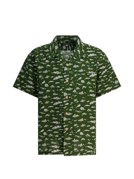  Montbell Buttoned Patterned Shirt - Green 