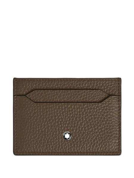  Montblanc Dove Grey Leather Card Holder - Brown 