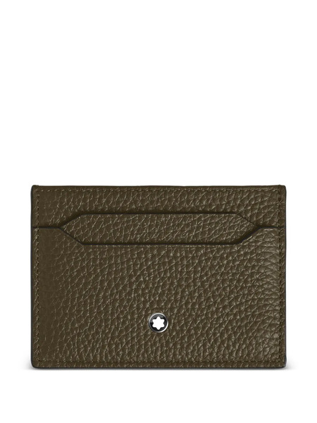 Montblanc Grained Leather Card Holder - Green 