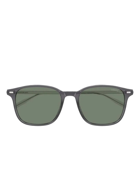  Montblanc Grey Round-frame Sunglasses 