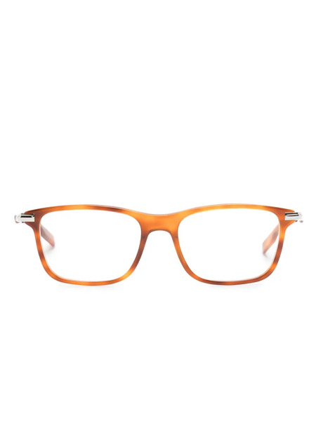  Montblanc Havana Square-frame Glasses - Brown 