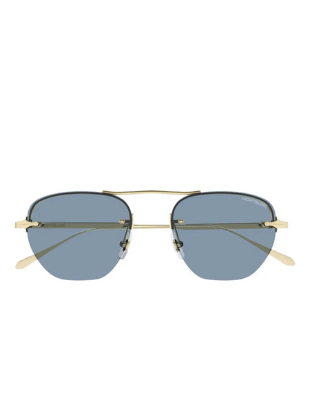  Montblanc Pilot-frame Sunglasses - Gold 
