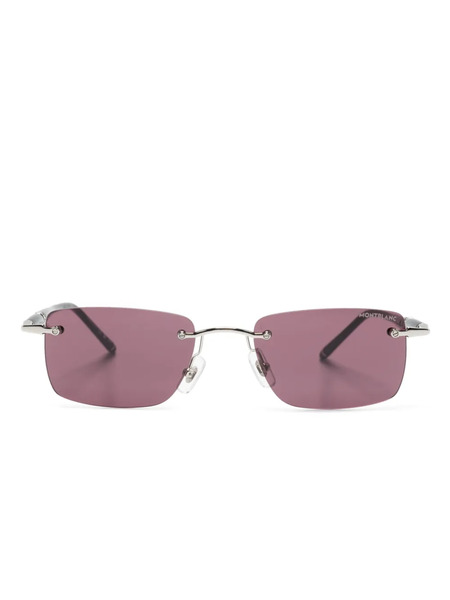  Montblanc Rectangle-frame Sunglasses - Black 