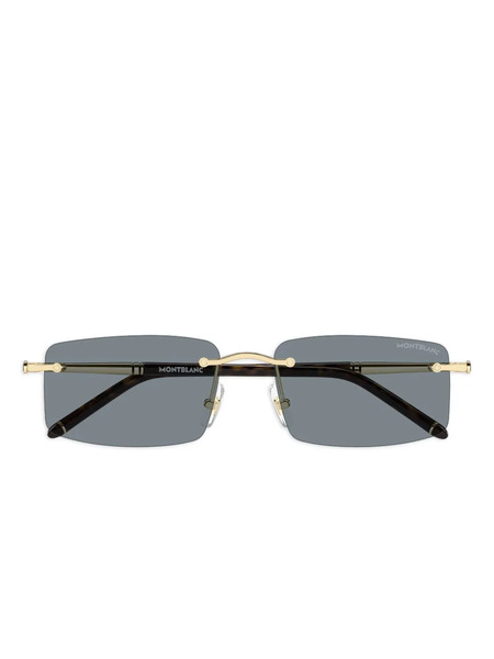  Montblanc Rectangle-frame Sunglasses - Brown 