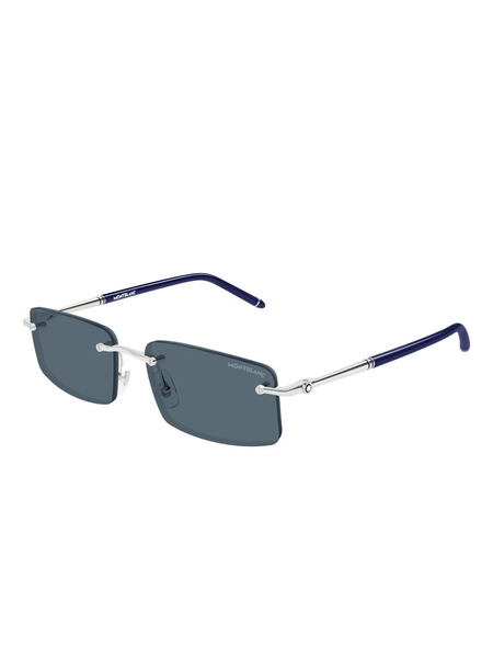 Montblanc Rectangle-frame Sunglasses - Silver 