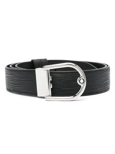  Montblanc Reversible Leather Belt - Black 
