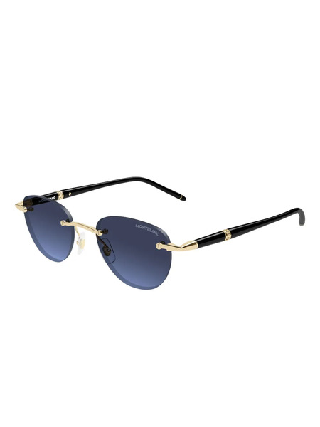  Montblanc Round Sunglasses - Black 