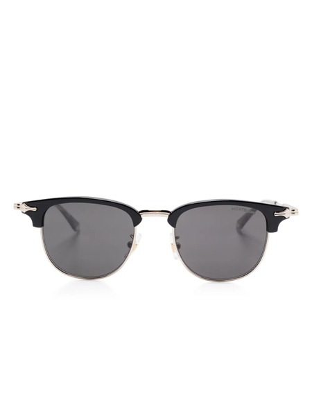  Montblanc Square-frame Sunglasses - Black 