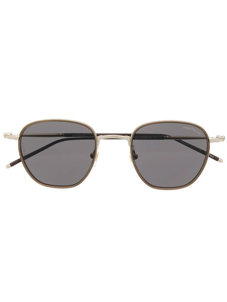 Montblanc Square-frame Sunglasses - Grey 
