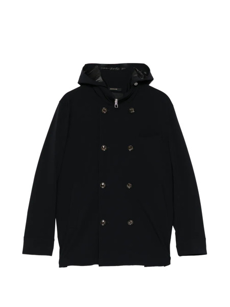  Montecore Double-breasted Hooded Jacket - Black 