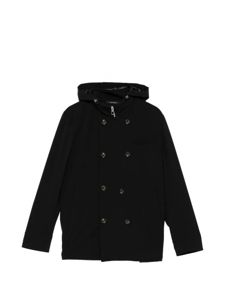  Montecore Double-breasted Hooded Jacket - Black 
