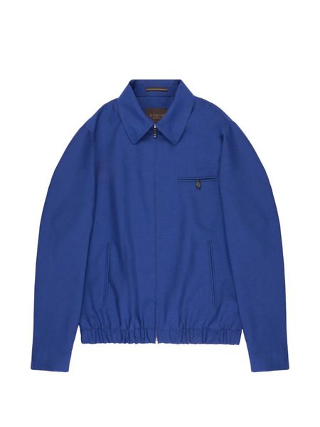  Montedoro Primo Zip-up Wool Bomber Jacket - Blue 
