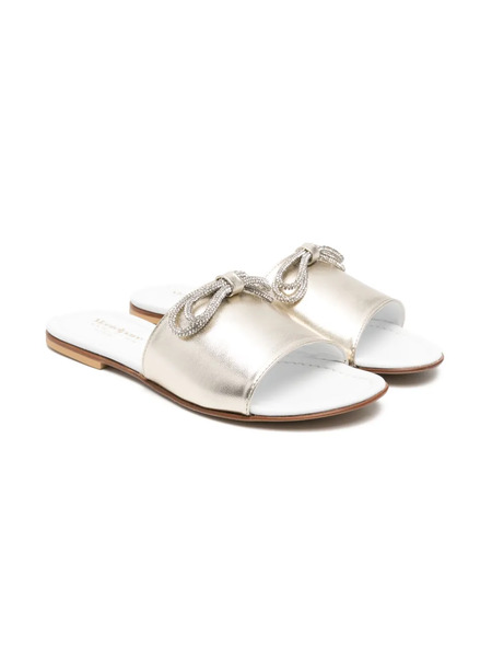  Montelpare Tradition Bow-detail Sandals - Gold 