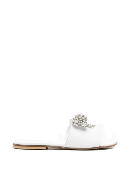  Montelpare Tradition Embellished Bow Sandals - White 