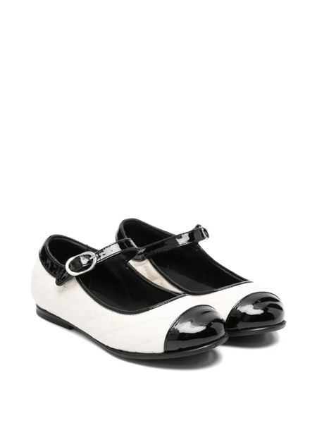  Montelpare Tradition Leather Matelassé Ballet Flats - Neutrals 