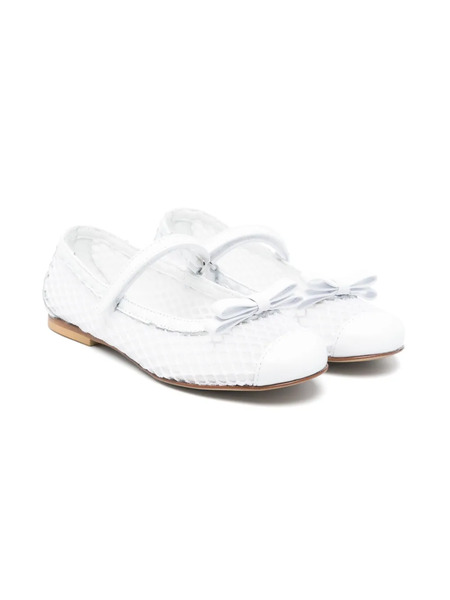  Montelpare Tradition Net-overlay Ballet Flats - White 