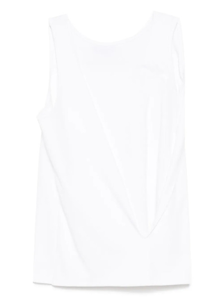  Moohong Cutting Draped Sleeveless Top - White 