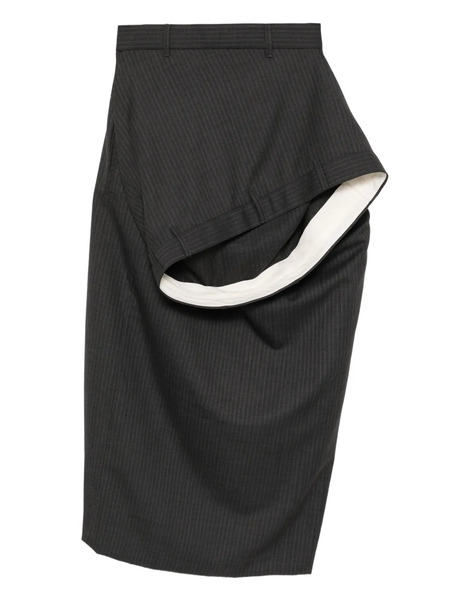  Moohong Deconstructed Wool Skirt - Grey 