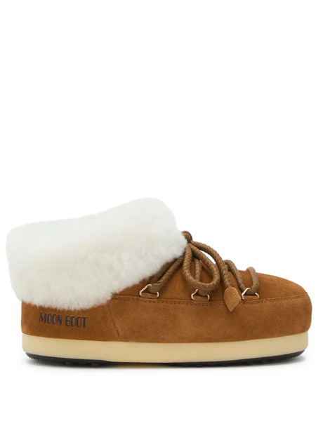  Moon Boot Evx Lace-up Shearling Mules - Brown 