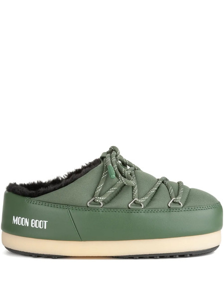  Moon Boot Evx Padded Lace-up Mule Boots - Green 
