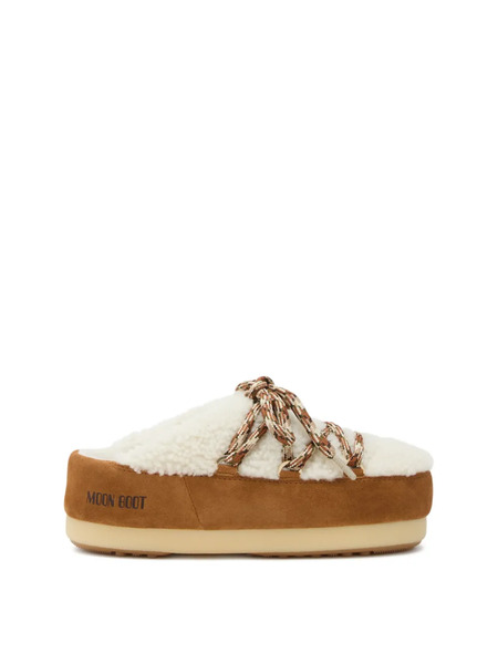  Moon Boot Evx Shearling Lace-up Mules - White 