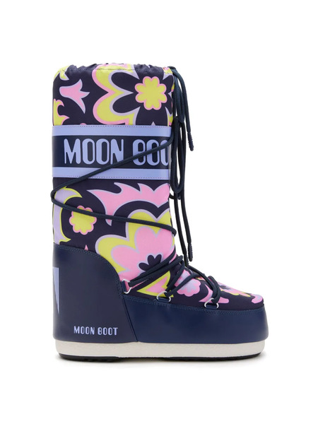  Moon Boot Kids Icon Floral-print Snow Boots - Purple 