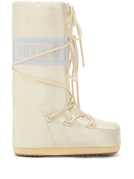  Moon Boot Kids Logo-band Lace-up Boots - Neutrals 