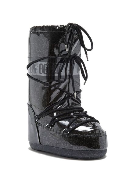  Moon Boot Kids Logo-print Glitter-detailing Boots - Black 