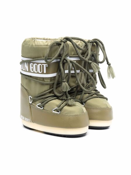  Moon Boot Kids Logo Print Moon Boots - Green 