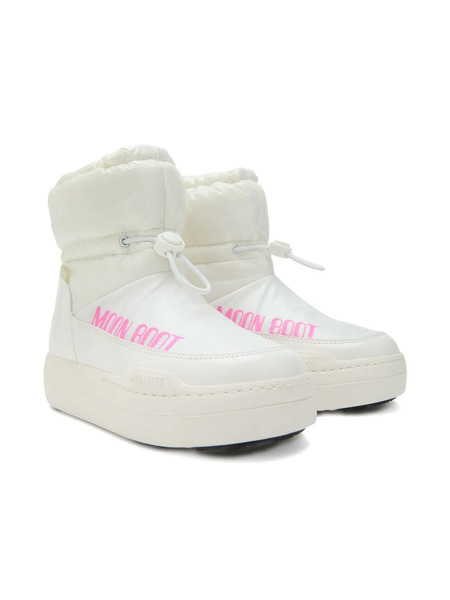  Moon Boot Kids Padded Mid-calf Snow Boots - White 