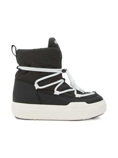  Moon Boot Kids Park Icon Lace-up Quilted Snow Boots - Black 