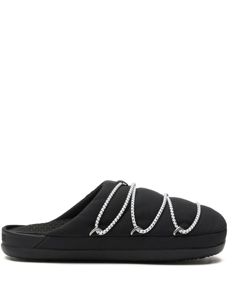  Moon Boot Logo-embellished Slippers - Black 