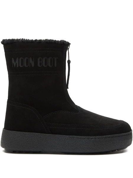  Moon Boot Ltrack Lara Zip-front Shearling Boots - Black 