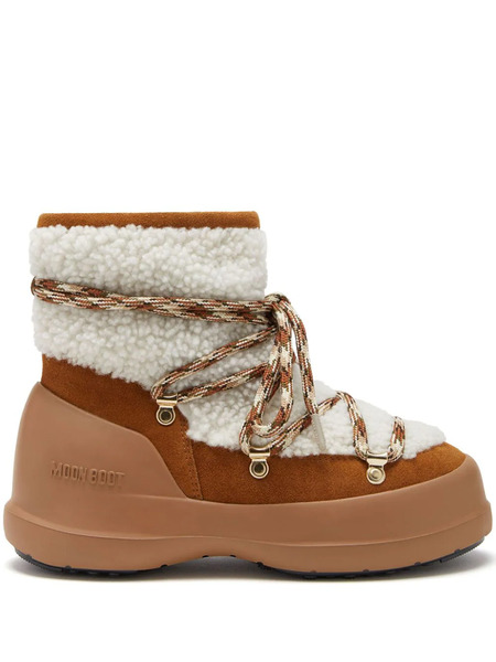  Moon Boot Luna Shearling Lace-up Boots - Brown 