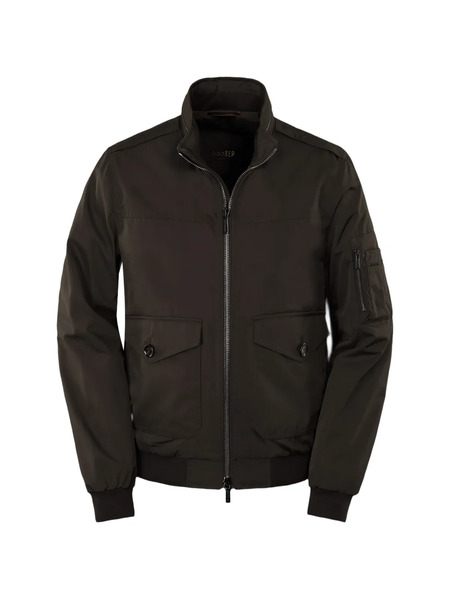  Moorer Aiden Patch-pocket Bomber Jacket - Green 
