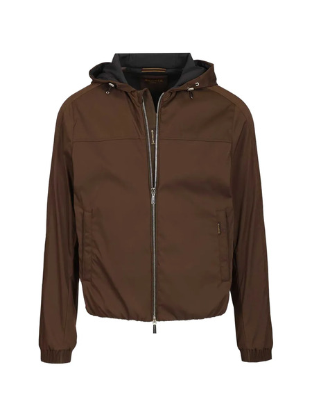  Moorer Albori-tj Hooded Zip-up Jacket - Brown 