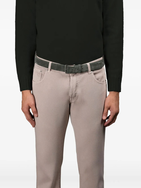  Moorer Battista Suede Belt - Green 