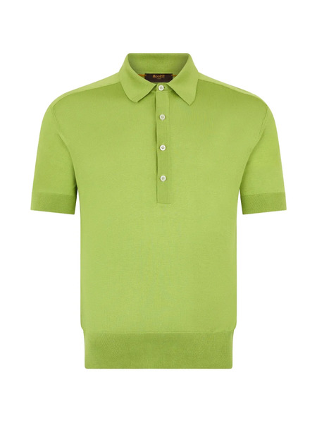  Moorer Button Polo Shirt - Green 