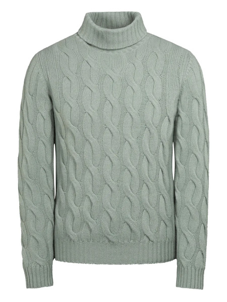  Moorer Cable-knit Roll-neck Sweater - Green 